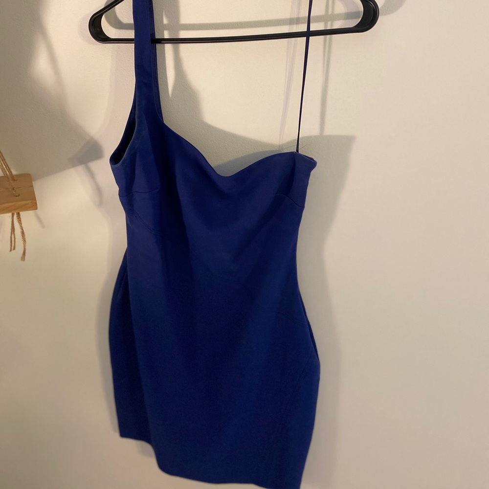 Likely Maisey One Shoulder Mini Dress Blue - Picture 4 of 6